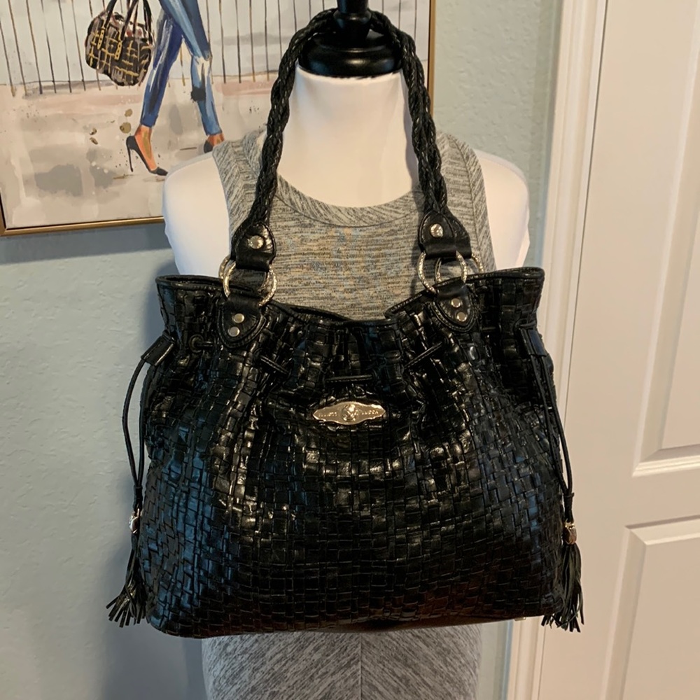 Elliott Lucca Woven Leather Satchel
